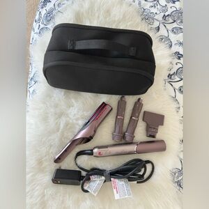 Shark FlexFusion Hair Styler Set Pink NWT -  with travel case